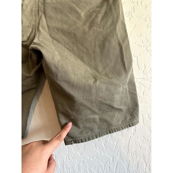 VANS Mid Rise Flat Front Chino Shorts Mens Size 28 Brown Slash Pocket - Picture 15 of 16